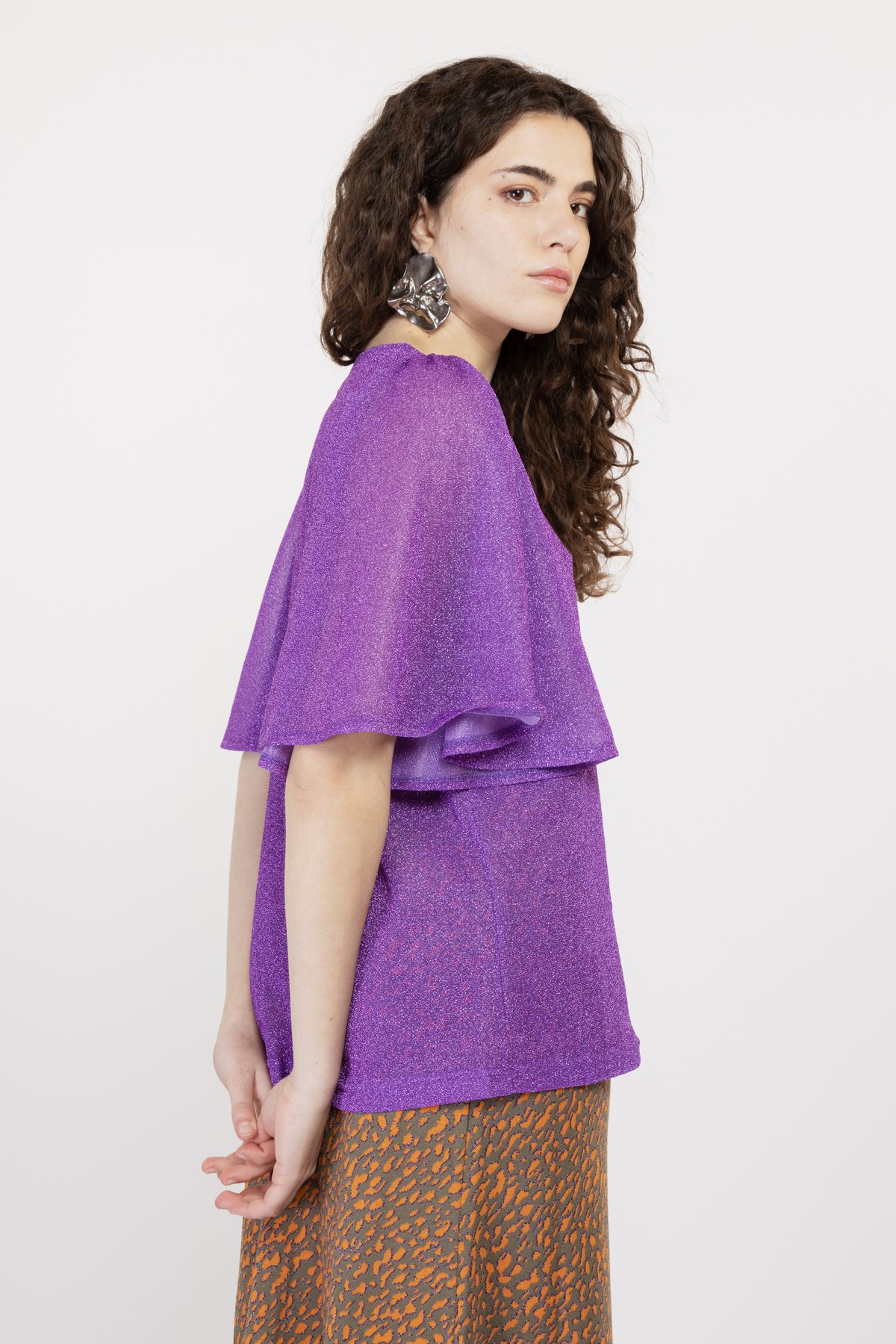 Image of MAGLIA MINA LUREX VIOLA €89 - 50%