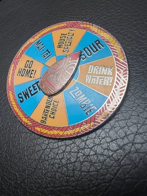 Image of 2.75” “Tiki Drink” Spinner Enamel Pin LE 50