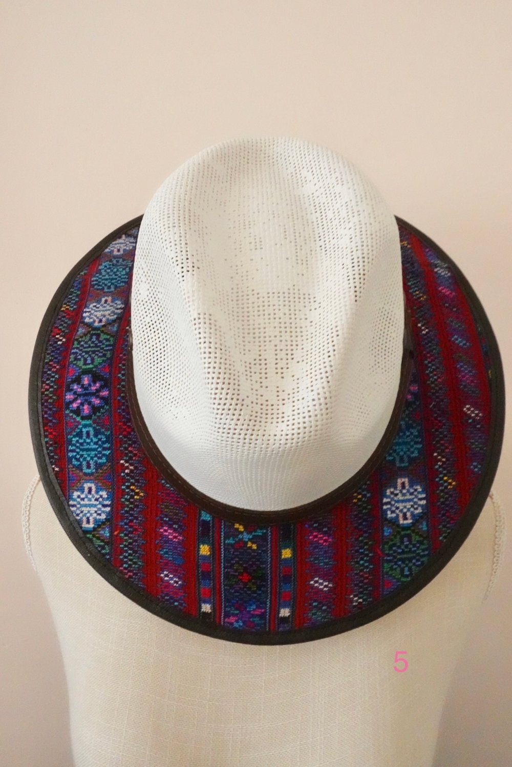 Huipil Fedora Hat- White