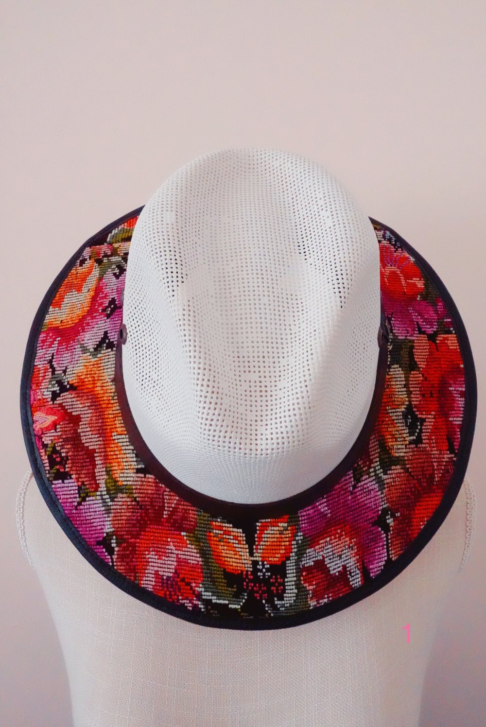 Huipil Fedora Hat- White