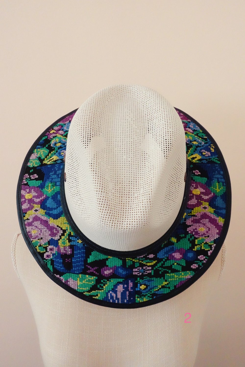 Huipil Fedora Hat- White