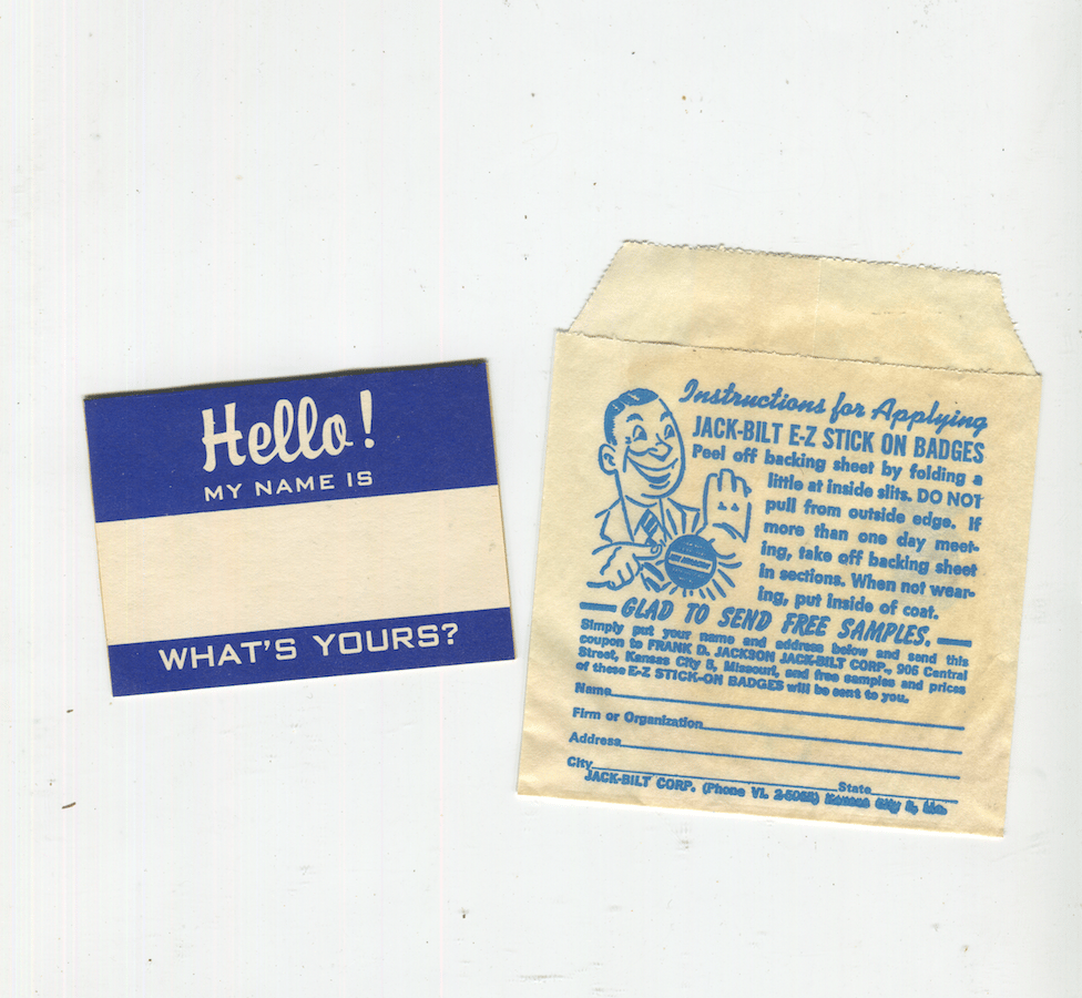 1950s Jack-Bilt Name Tags