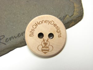 Image of small wood buttons branded to your request