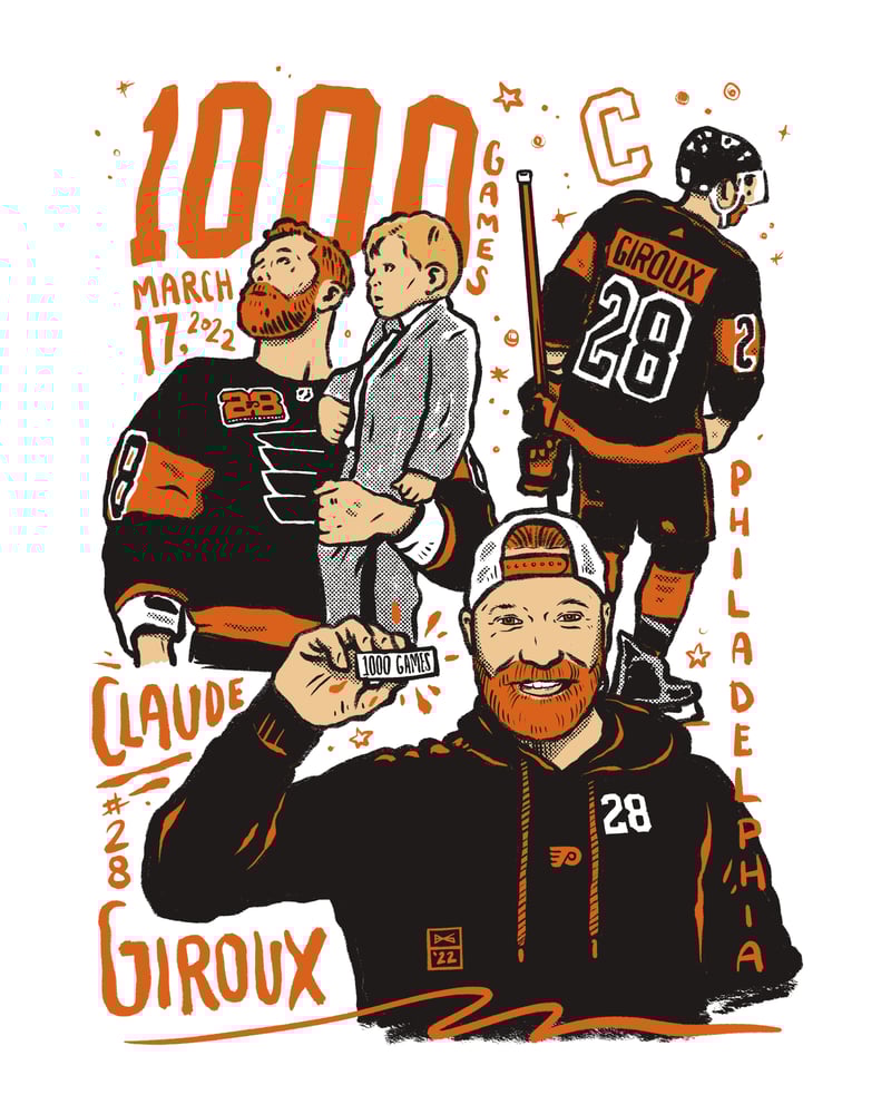 Image of G's 1000th Game print