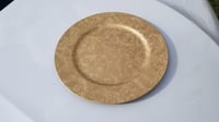 Image 1 of 13" Gold plastic charge plates -print