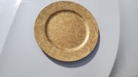 Image 4 of 13" Gold plastic charge plates -print