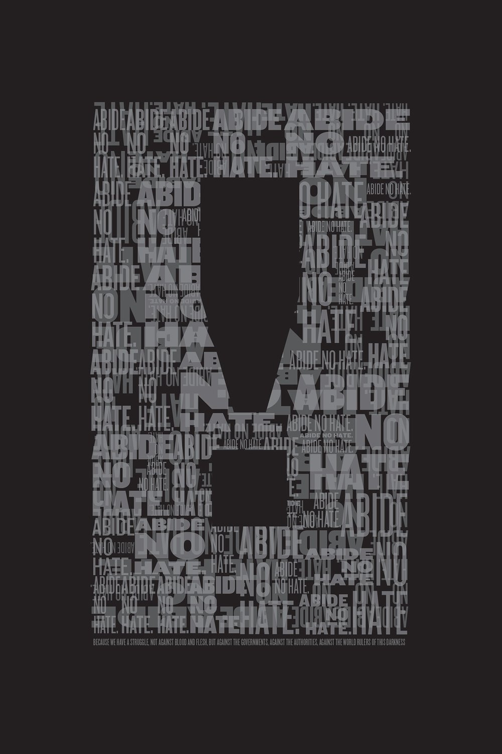 "Abide No Hate" poster