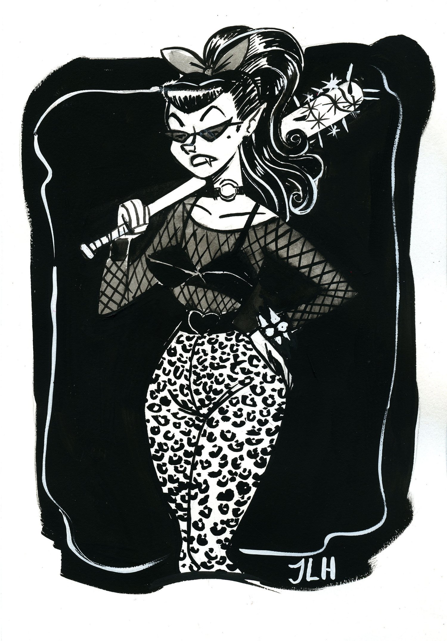 Monster Dame Pin-Up Bad Girl  Print