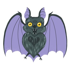 Bat Batty Spooky Halloween Kawaii Horror Sticker