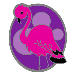Pink Flamingo Tropical Florida Enamel Pin