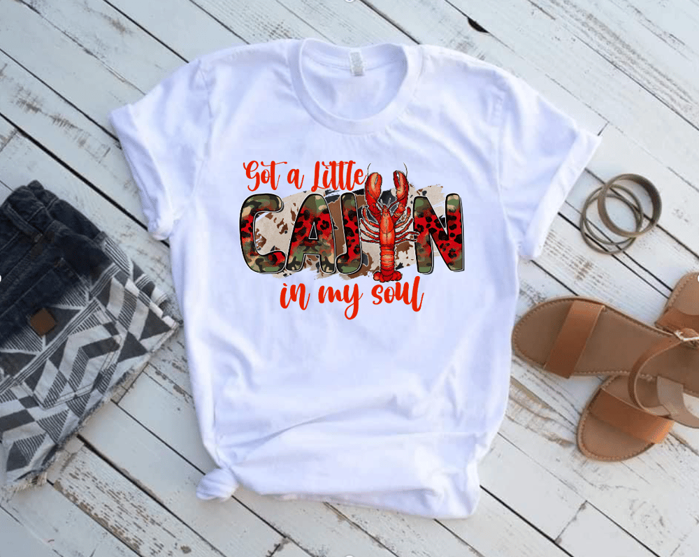 Image of "Got a little Cajun in My Soul" Crawfish TEE