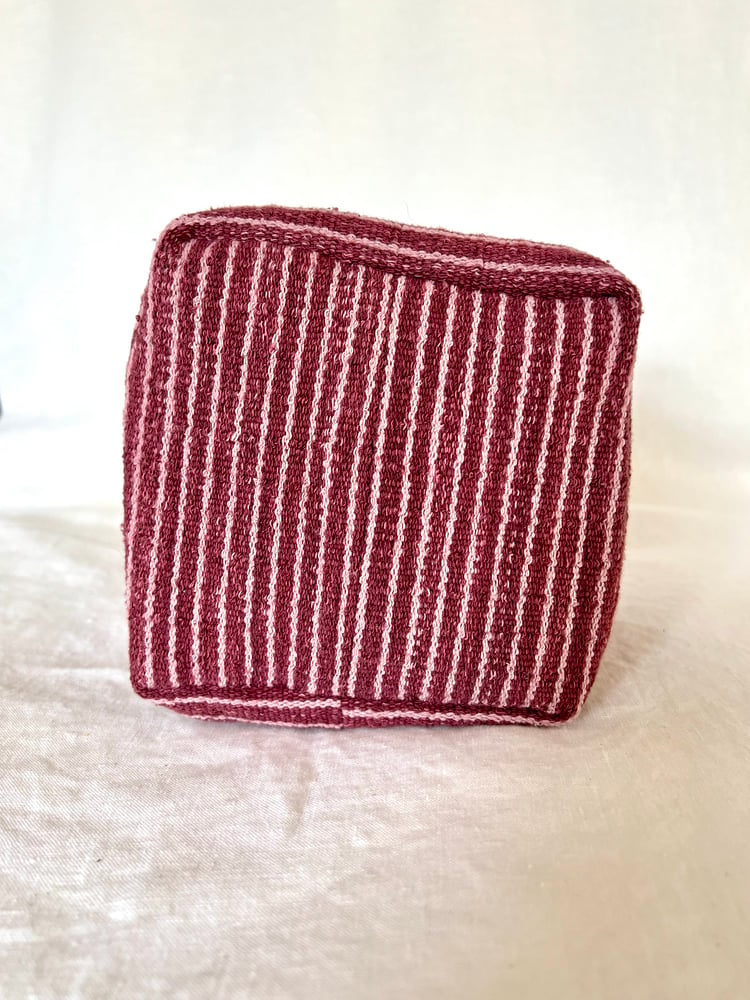 Image of Maroon striped Bin