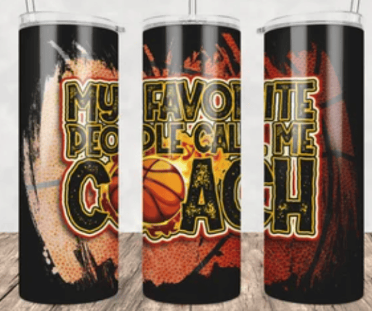 Image of "My Favorite People Call Me Coach" 20 oz tumbler
