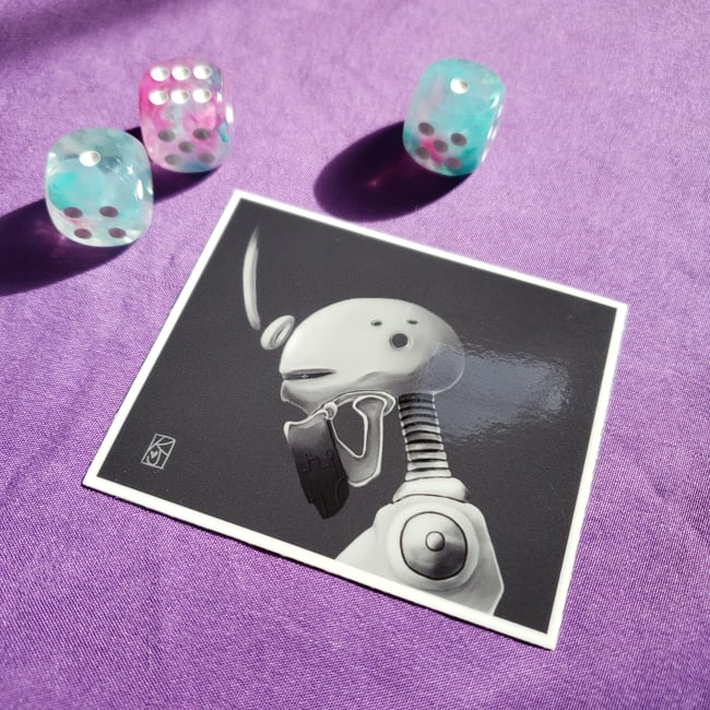 Robo Alien - 3" Sticker