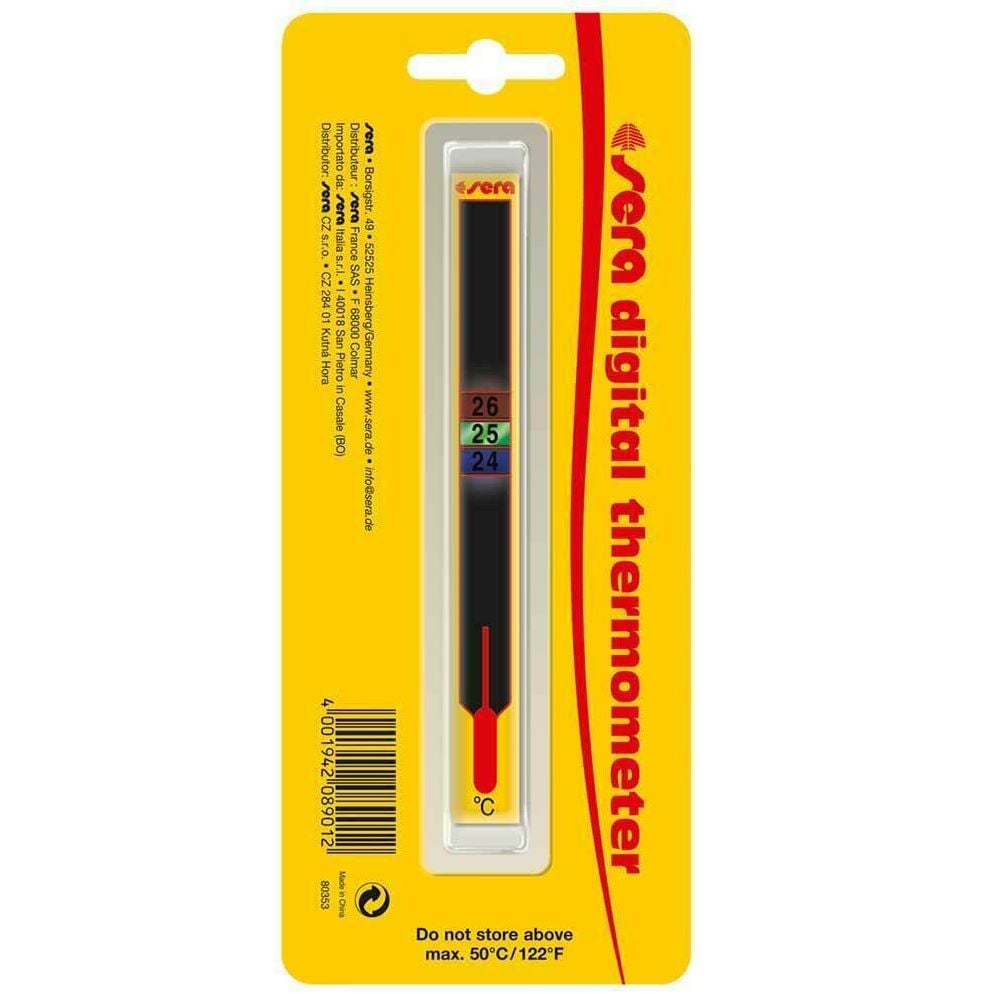 Sera Digital Sticker Thermometer External Read Fish Tank Temperature