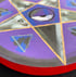 pentacle purple/gold/gray on wood disk Image 3