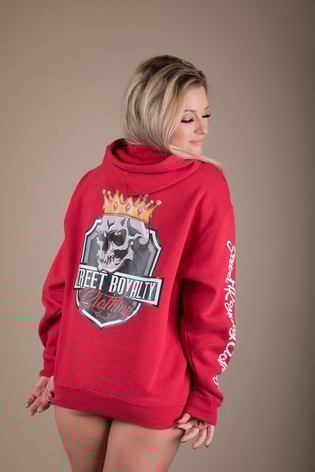  Uni Sex Street Royalty Red Hoodie 