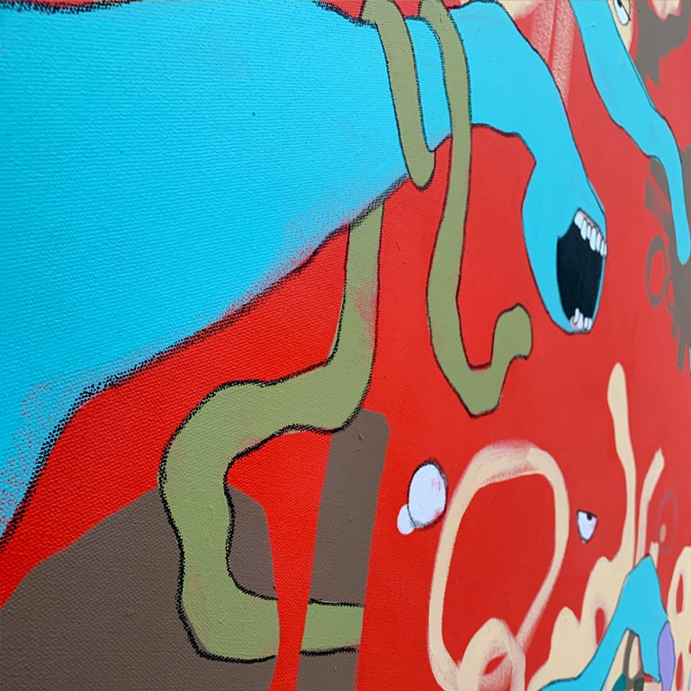 3holes (original painting) Image 4