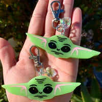 Alien Baby Resin Charm Keychain