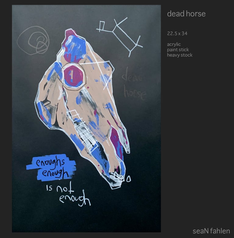 dead horse   (original painting)  FRAMED