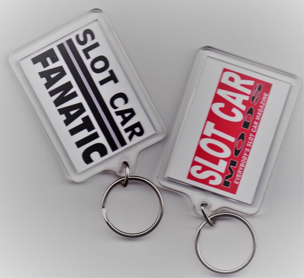 Image of Slot Car Mods - Slot Car Fanatic Keychain...
