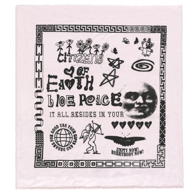 Live Peace Flag Print