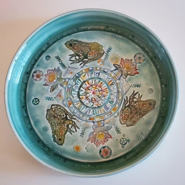 Frog Song Lotus Oil Plate