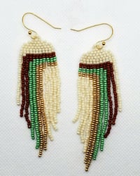 Terracotta and Pistacio fringe