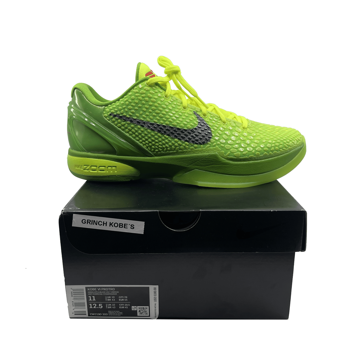 Nike Kobe 6 kobe 8 grinch Protro "Grinch": Size 11