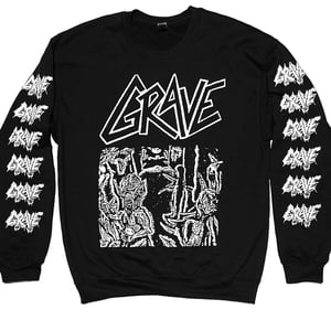 Image of Grave " Anatomia Corporis Humani " Sweatshirt with logo sleeve prints