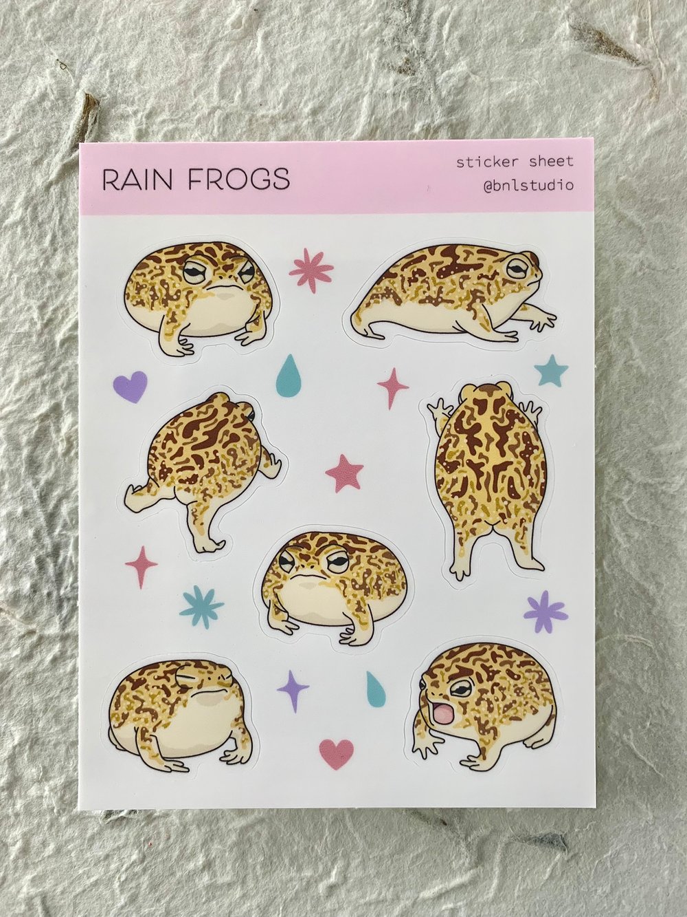 Image of Rain Frogs | Vinyl Sticker Sheet