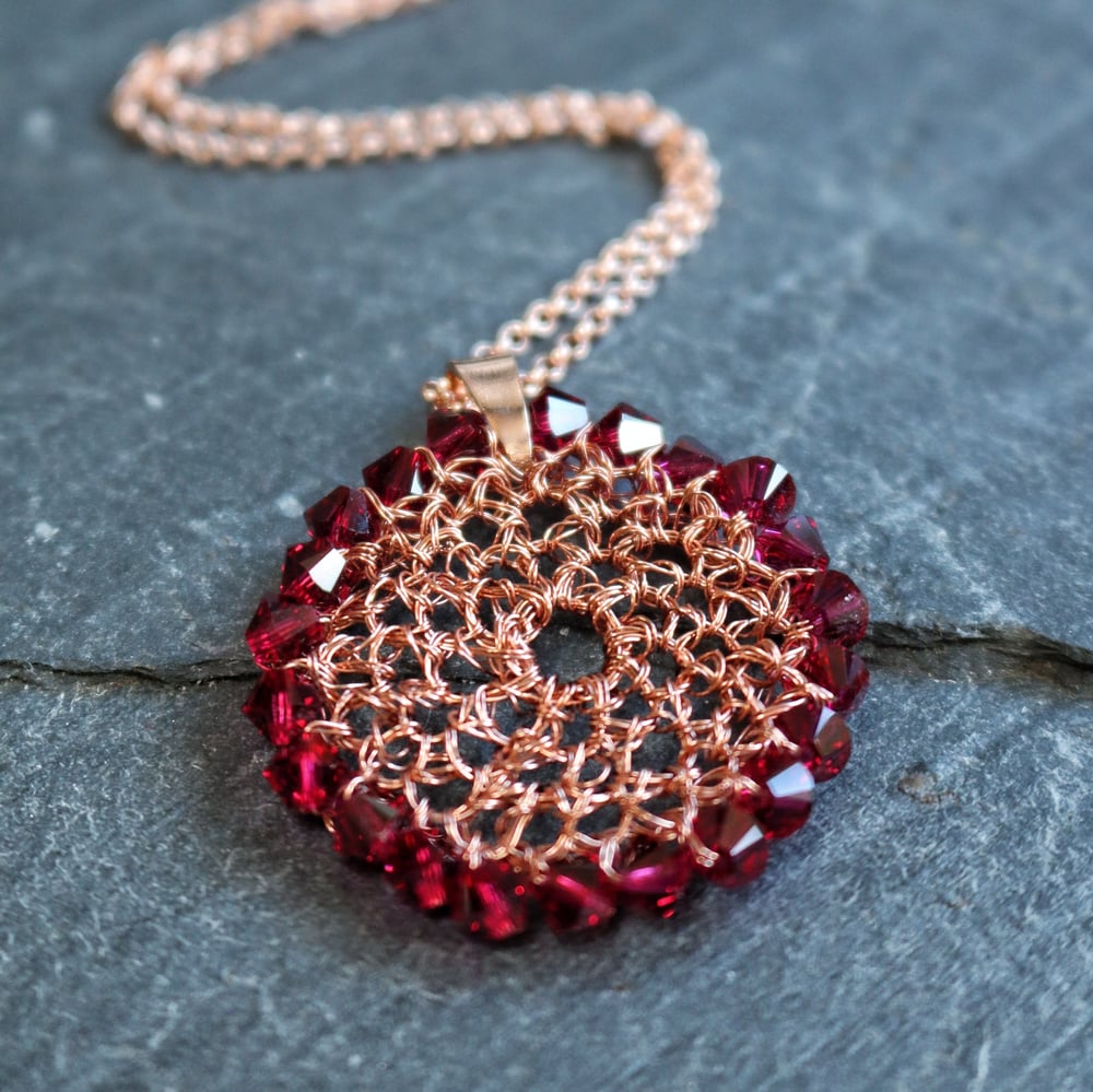 Image of DISC Pendant - Ruby