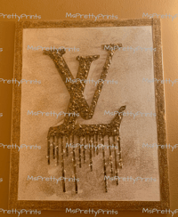 Image 1 of Canvas artwork with Glass