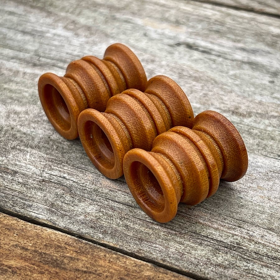 Image of *1 BEAD PER PERSON* Large Light Antique Linen Micarta