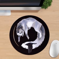 Image 1 of Wolf & Raven Mouse Pad 