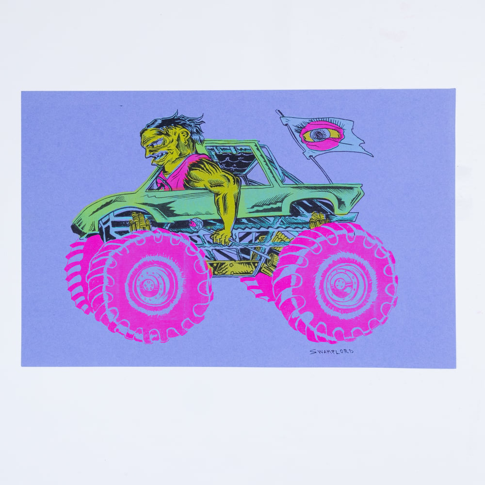 Truckin' Cyclops Risograph Print