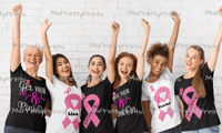 Image 5 of Breast Cancer Awareness Ribbon T-Shirt/Hoodie - Personalized 