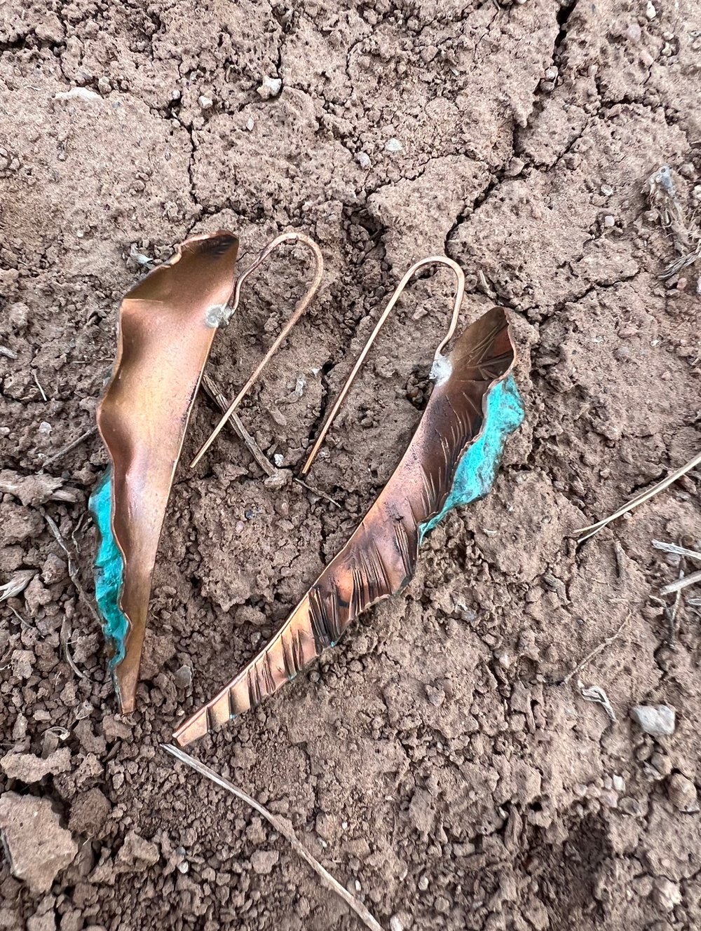 Image of Copper Earring Leafs