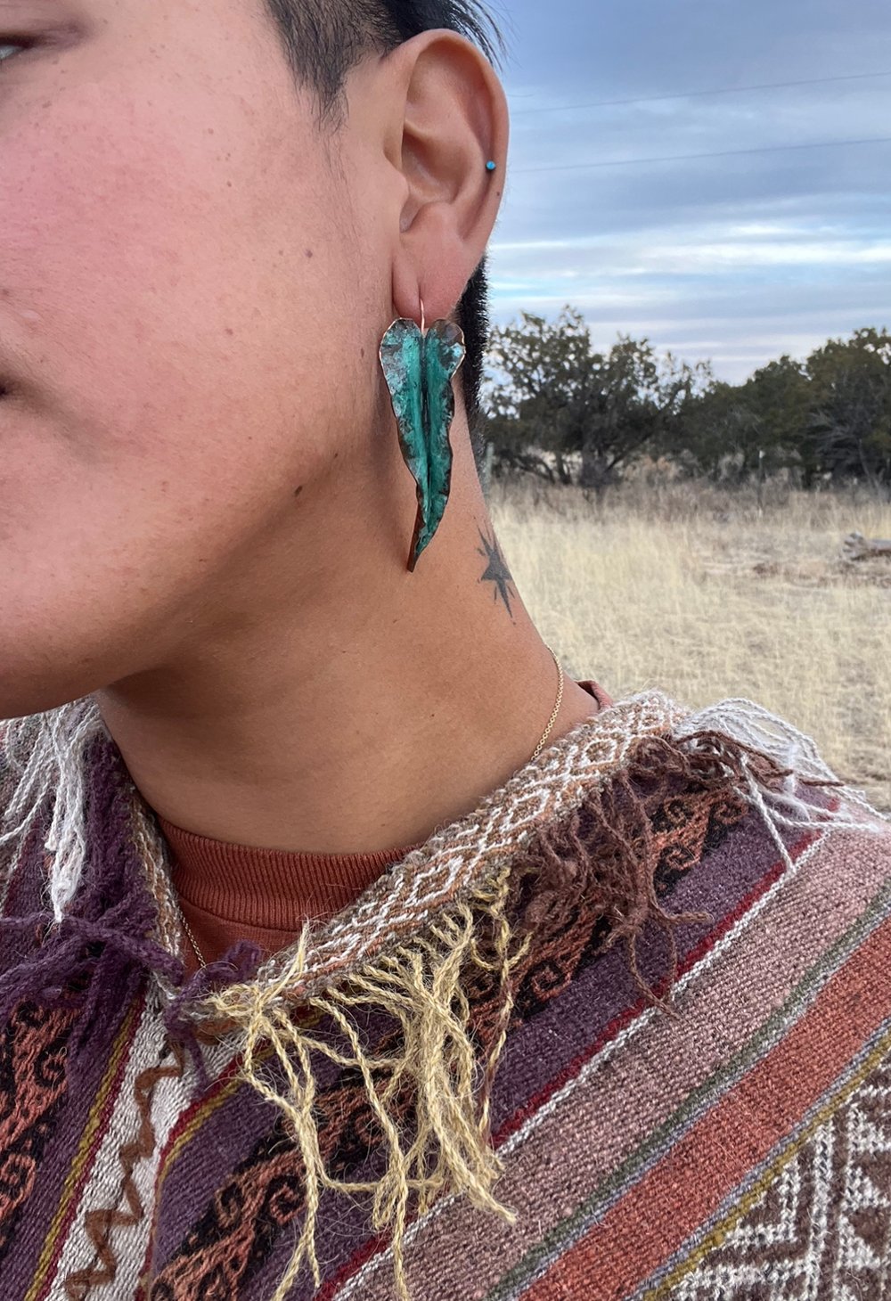 Image of Copper Earring Leafs