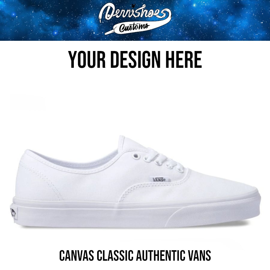 Image of Custom Hand Painted Made To Order Vans Classic Authentic Shoes (Men/Women/Boys)