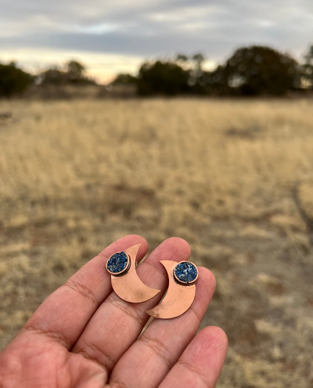 Image of Reconstructed Lapis Lazuli Copper Studs