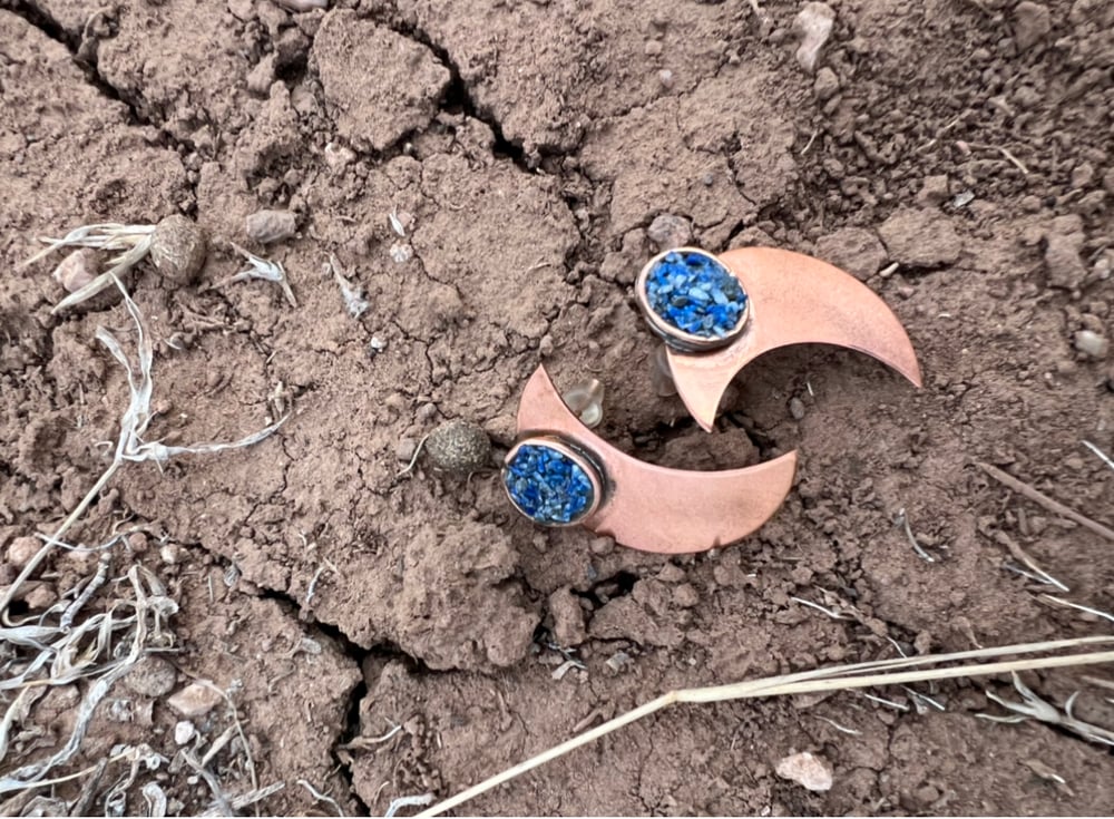 Image of Reconstructed Lapis Lazuli Copper Studs