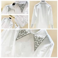 Diamonds & Pearls collar blouse