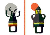 Image of Pack of 2 Greetings Cards: Witch Man & Deer Man