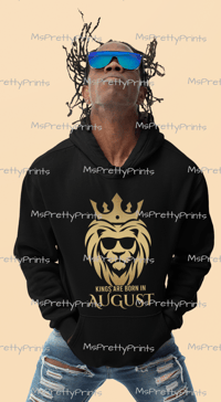 Image 4 of Black King/Legends  Was Born in July/August - Birthday Shirt/hoodies 