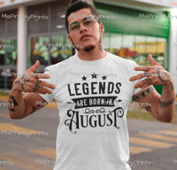Image 2 of Black King/Legends  Was Born in July/August - Birthday Shirt/hoodies 