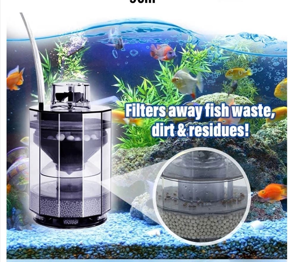 Big size Fish Tank Filter fish poop collector Multi-Stage Filter System ...