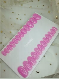 Image 3 of Pink Jelly Waves Press On Collection (24 Set)