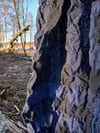 Wrinkly wool scarf bluegrey