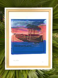 Image 2 of ABSTRACTLAND dégradé 3 couleurs Estampe format 30cmx40cm